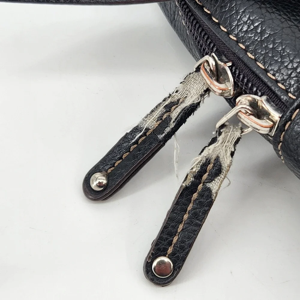 Tignanello Backpack Purse Black Genuine‎ Leather Mini Shoulder Bag Women
